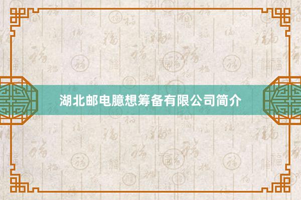 湖北邮电臆想筹备有限公司简介